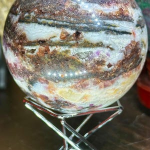 Purple Zebra Jasper Crystal Sphere