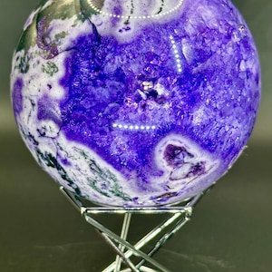 Purple Moss Agate Crystal Sphere