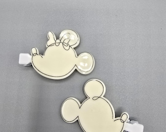 mouse set of 2 hair clips