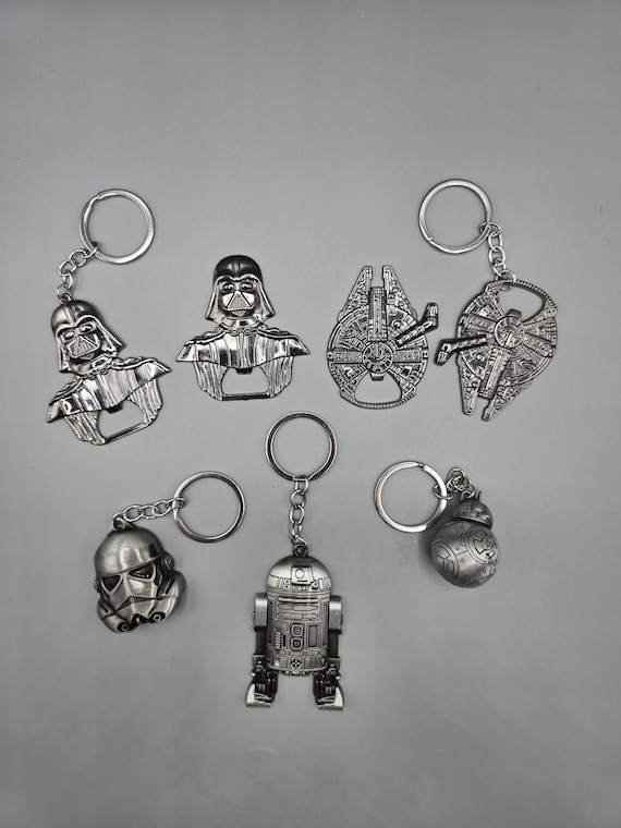 Star Wars Keychain Bottle Opener Darth Vader Millennium Falcon