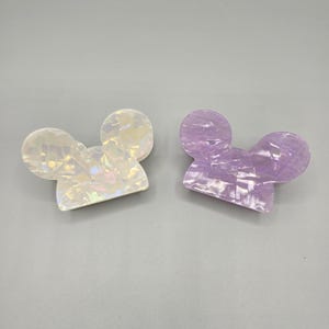 disney mickey Minnie mouse hair claw clip white OR purple choice of one