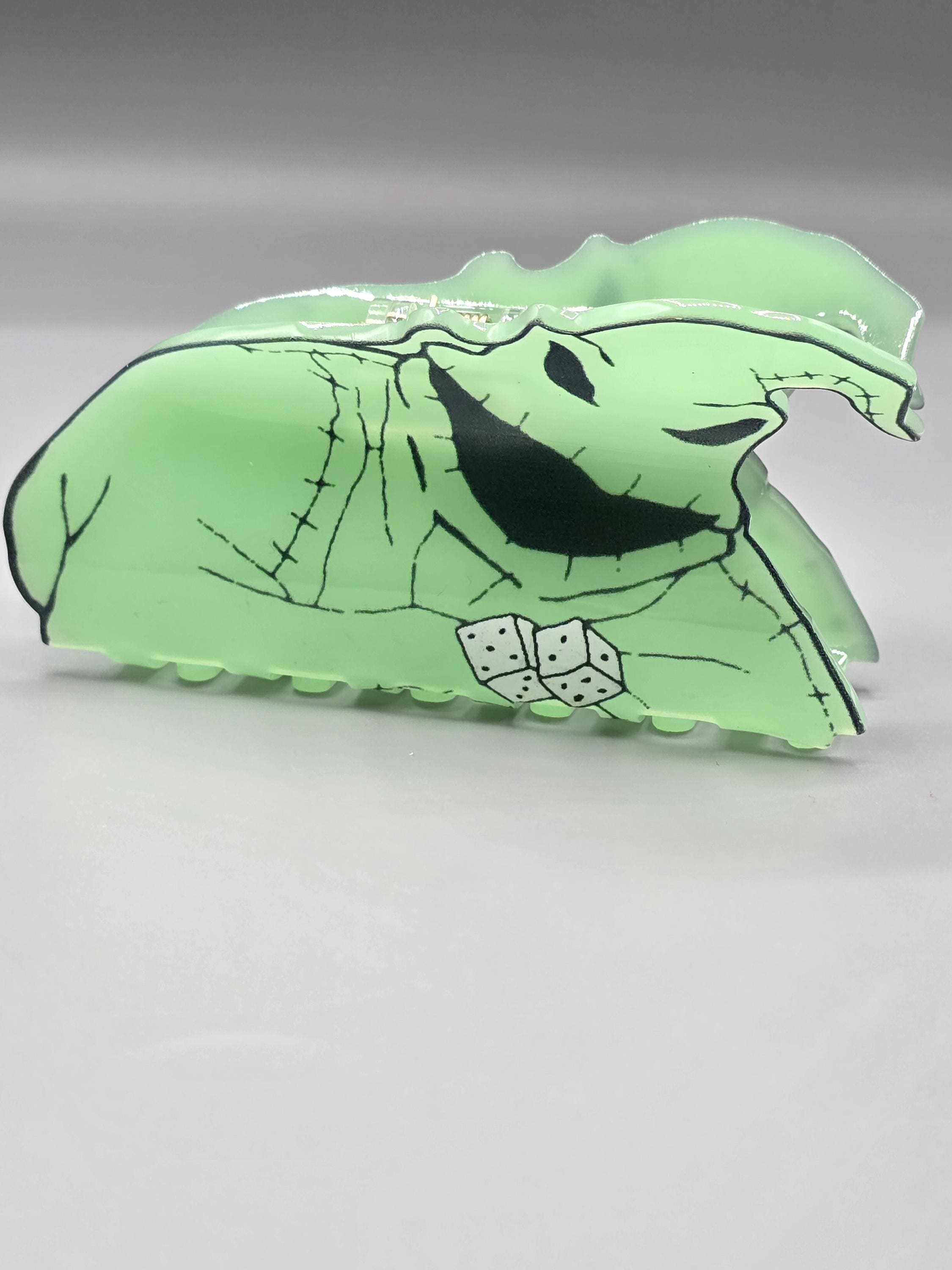 nightmare before Christmas oogie boogie glow in the dark halloween hair claw clip