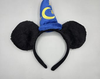 mouse ear plush headband embroidered sorceror hat adult kids boys men