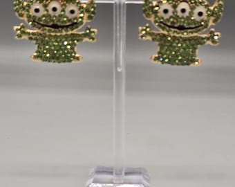 toy story alien rhinestone earrings