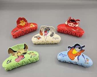 disney lion king hair claw clip simba rafiki pumbaa zazu