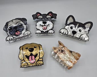Dog hair claw clip