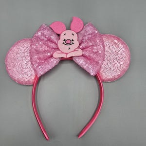 Mickey Minnie mouse ear headband disney Winnie the pooh bear piglet pink pig adult kids