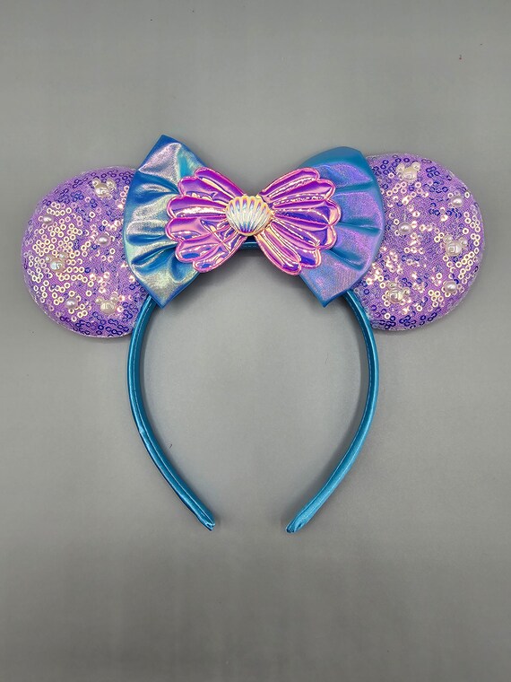 Mouse Ear Headband Little Mermaid Pearl Shell Adult Kids - Etsy display picture 2