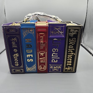 Loungefly villains books crossbody bag NWT and pin limited edition image 1