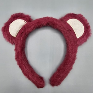 Mickey Minnie mouse ear toy story furry lotso strawberry bear furry headband adult kids