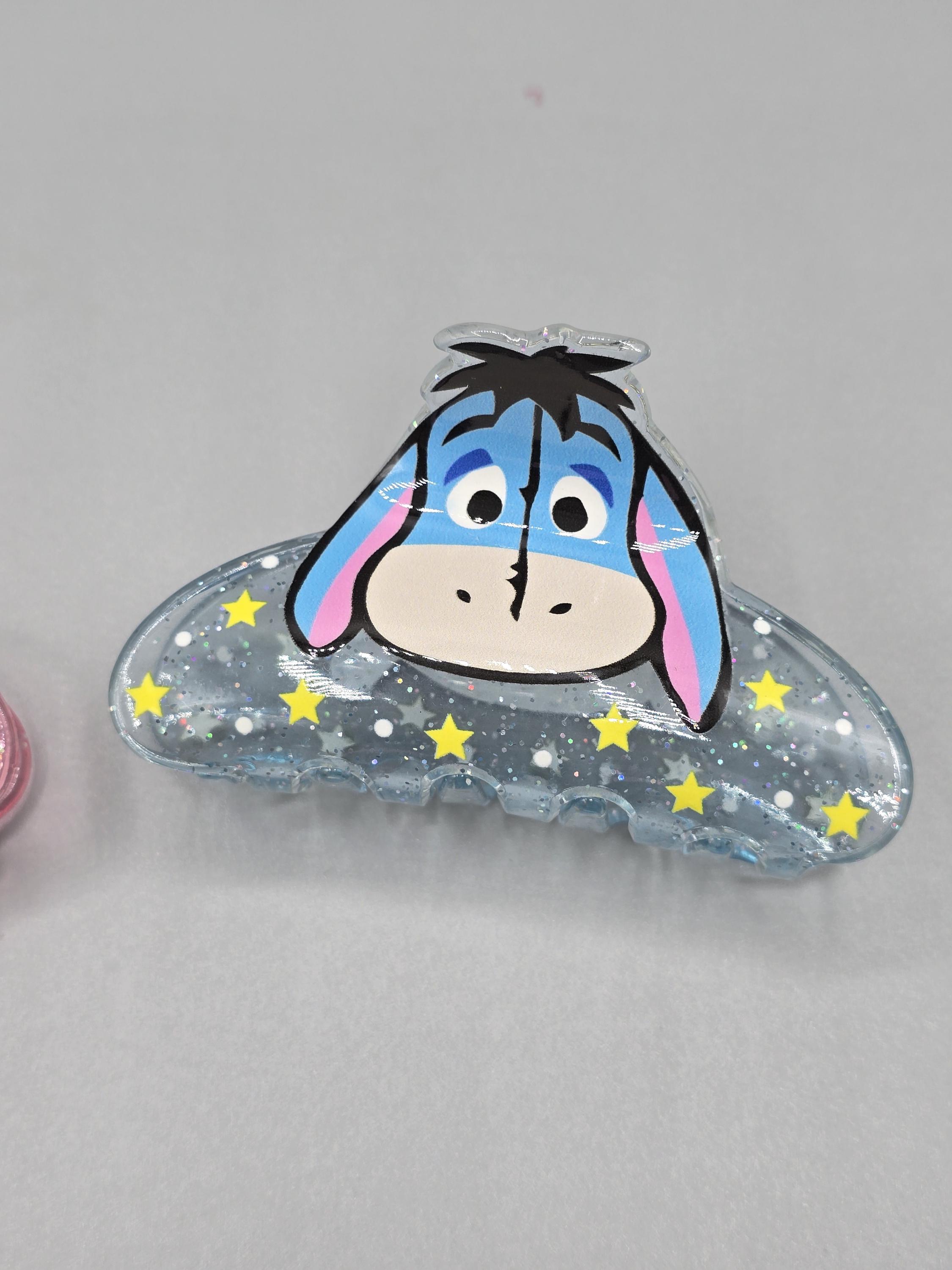 Disney Winnie the Pooh Eeyore Floral Claw Hair Clip Disney Winnie the Pooh Piglet Eeyore Hair Claw Clip - Etsy main image 2