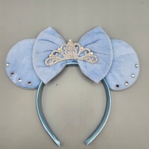 Mickey Minnie mouse ear headband disney blue princess crown adult kids