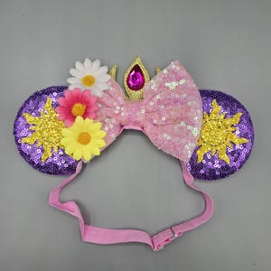 Mickey Minnie mouse adjustable ear headband disney tangled rapunzel princess crown adult kids
