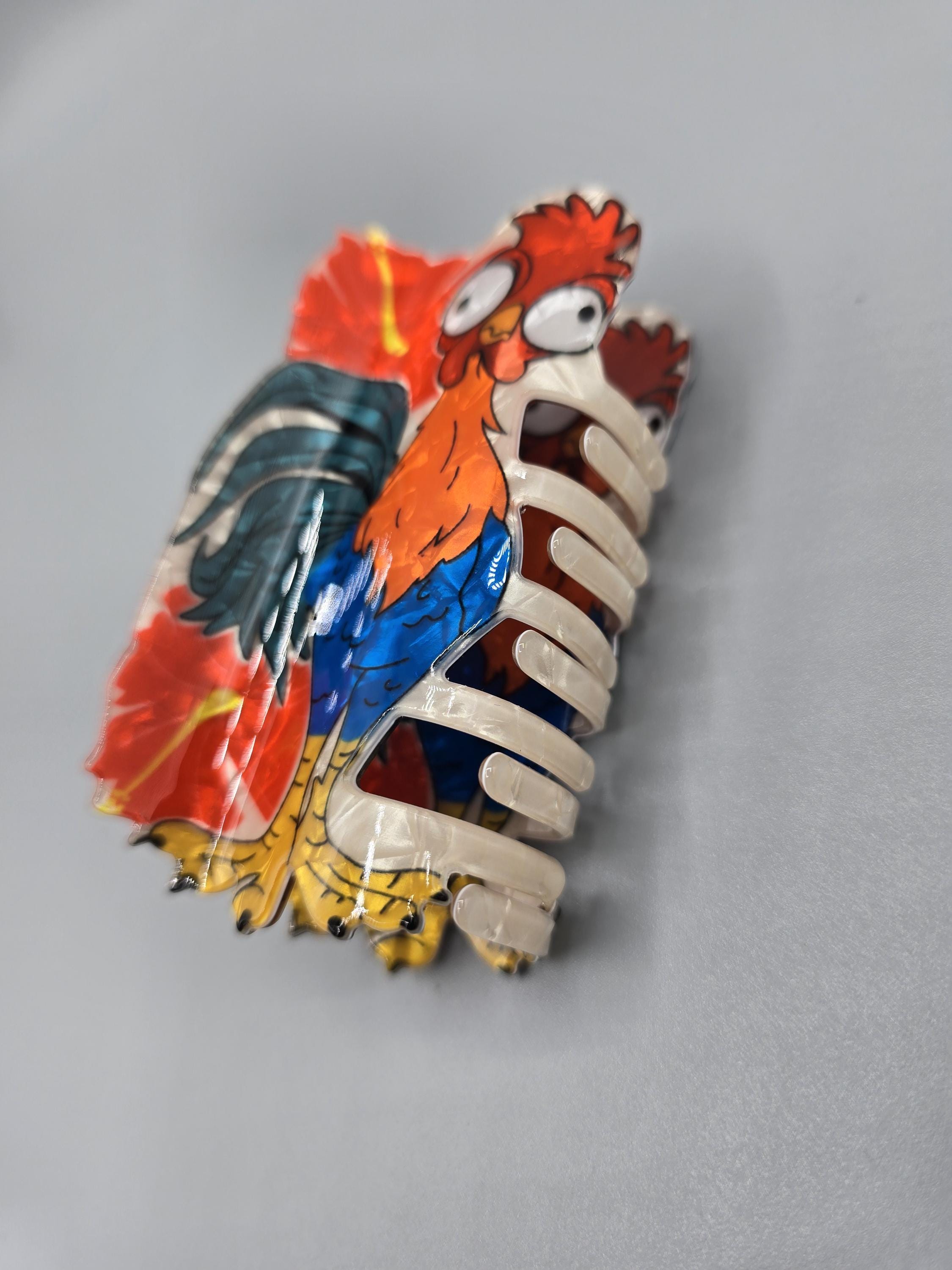 Disney Moana 2 Hei Hei Figural Claw Hair Clip Princess Moana Hei Hei Chicken Hair Claw Clip - Etsy main image 3