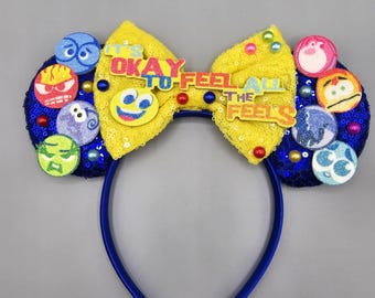 Mickey Minnie mouse ear headband disney inside out 2 feelings adult kids