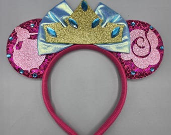 mouse ear headband pink princess aurora crown sleeping beauty adult kids