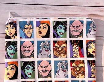 Villains handmade zipper pouch