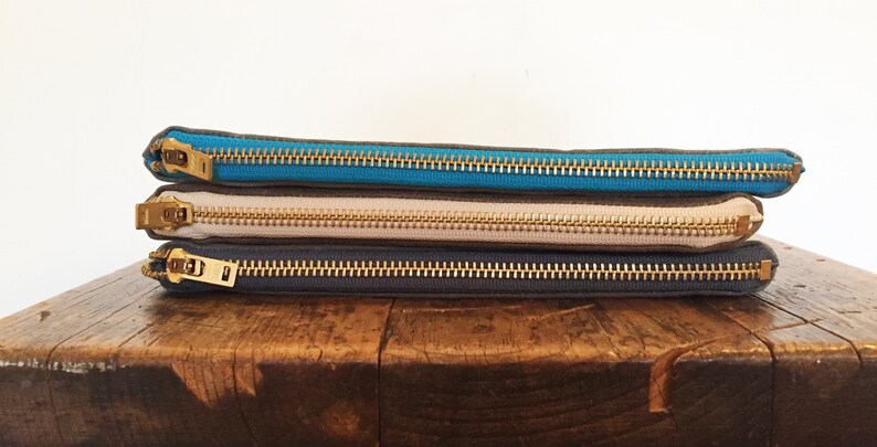 Waxed Canvas Zipper Pouch
