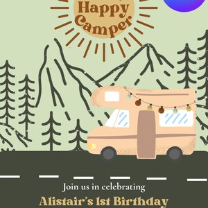 One Happy Camper Invitation Template