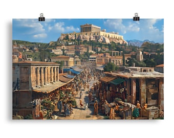 The Ancient Athens: Crown Jewel of Greek Culture - Ancient Greek City - Poster - Paper - Greece