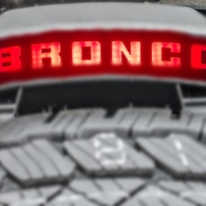 Ford Bronco 3rd brake tail light plastic cover logo emblem 2021 2022 2023 2024 2025 decal accessory custom part big bend outer bank badlands