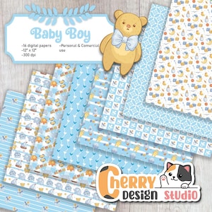 Baby Boy Digital Paper