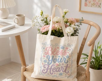 Bless Your Heart PNG, Preppy Südliches Mädchen Sublimationsdesign (Digitaler Download)