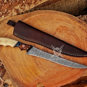 Handmade Damascus Steel Fillet knife, Fishing Fillet Knife, Kitchen knife, Steak Knife, Chef knife, Cake Cutting Knife, Gifts for him