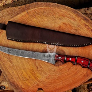 Handmade Damascus Steel Fillet knife, Fishing Fillet Knife, Kitchen knife, Steak Knife, Chef knife, Cake Cutting Knife, Gifts for him
