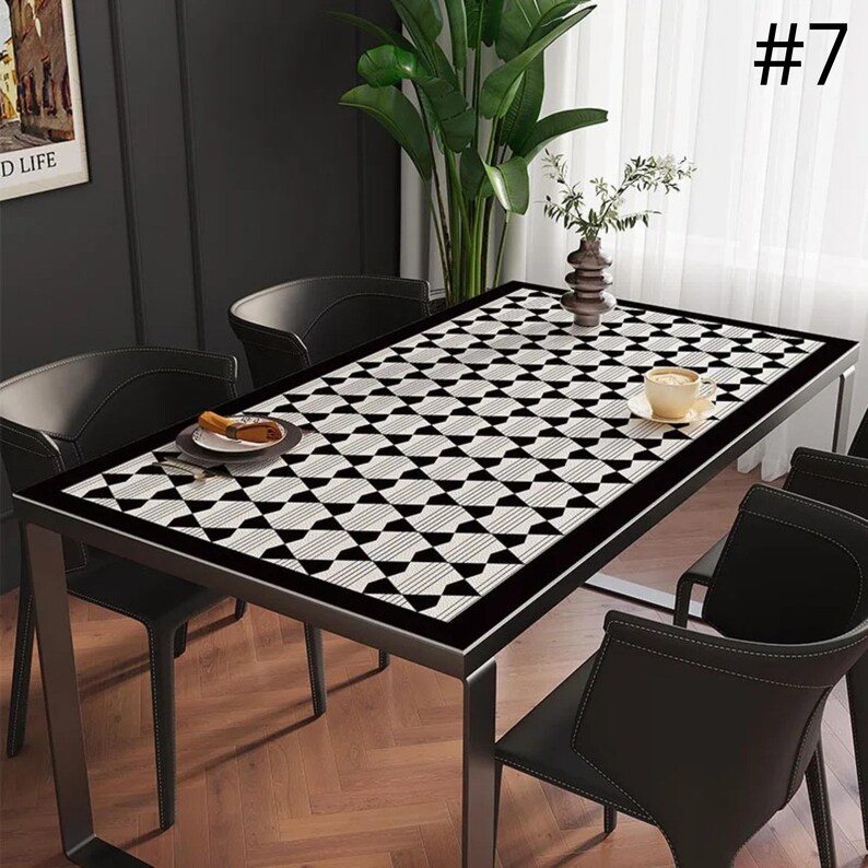 1.5mm PVC Leather Table Protectors/ Luxury Design Table Top/ Round