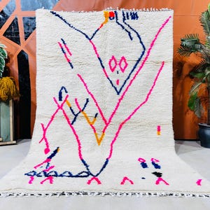 Berber Moroccan Custom rug - All Wool Moroccan carpet - New Azilal rug - Beni ouarain style - New Beni ouarain rug - fine berber rug