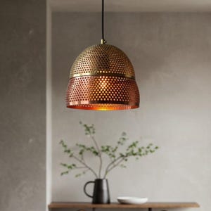 Hammered Solid Copper Dome Pendant Light, kitchen Island Light, Copper Dome Lamp, Hanging Dome Lamp, Ceiling dome lamp Light fixture
