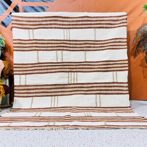 Kilim Beni Ourain Rug, Moroccan Area Rug, Woven Wool Rug, Abstract Rug, Costum Moroccan Rug, Handmade Rug, Kilim Carpet
