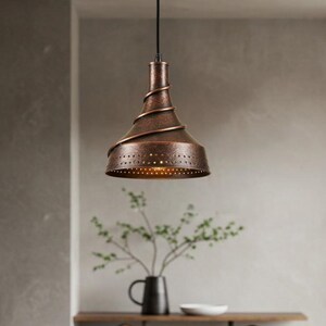 Copper Dome Pendant Lamp, Hanging Dome Lamp, kitchen island Light, Hammered Solid Copper Dome Pendant Light, Rustic Chandelier