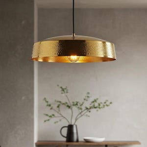 Hammerd Brass Dome Pendant Lamp , Hanging Pendant Lighting , Moroccan Dome Pendant Lamp , Ceiling Brass Dome Pendant Lamp