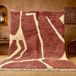 Amazing Beni Ourain Rug, Moroccan Rug Purple, Custom Area Rug, Soft Wool Rug, Berber Carpet, Morrocan Rug