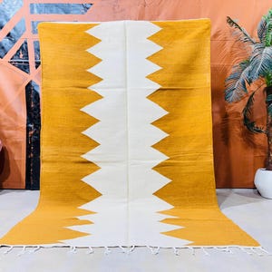 Moroccan Kilim Rug, Berber Area Rug, Hand Woven rug, Custom Rug, Flat Weave Bathroom Rugs