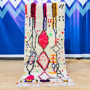 Berber Moroccan Custom rug - All Wool Moroccan carpet - New Azilal rug - Beni ouarain style - New Beni ouarain rug - fine berber rug