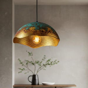 Modern Copper Dome Pendant Light, Rustic Dome Chandelier, Hanging Light, Dome Lampshades, DomePendant Lamp, Handcrafted Copper