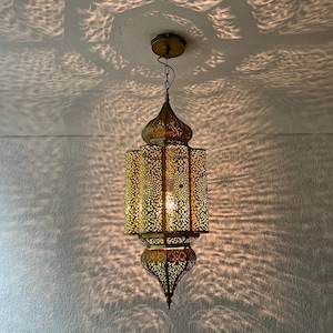 Moroccan Lamp New Home Decor Brass Pendant Light, Moroccan Copper Pendant Light, Simple Moroccan Light Fixtures
