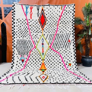 Berber Moroccan Custom rug - All Wool Moroccan carpet - New Azilal rug - Beni ouarain style - New Beni ouarain rug - fine berber rug