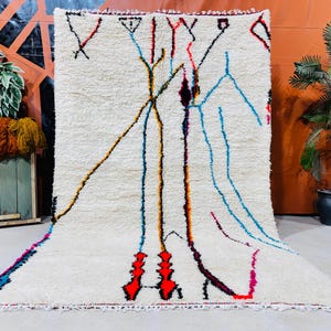 Berber Moroccan Custom rug - All Wool Moroccan carpet - New Azilal rug - Beni ouarain style - New Beni ouarain rug - fine berber rug