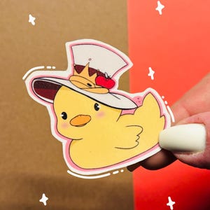 Lucifer Ducky Sticker / Hazbin Hotel Gummiente / Glossy Sticker