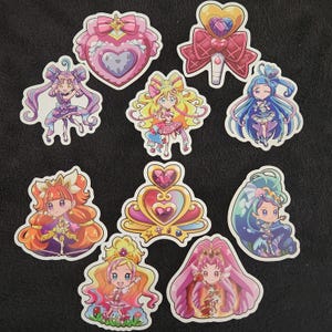 Magical Girl Stickers: Idol Precure & Princess Precure - Glossy Finish