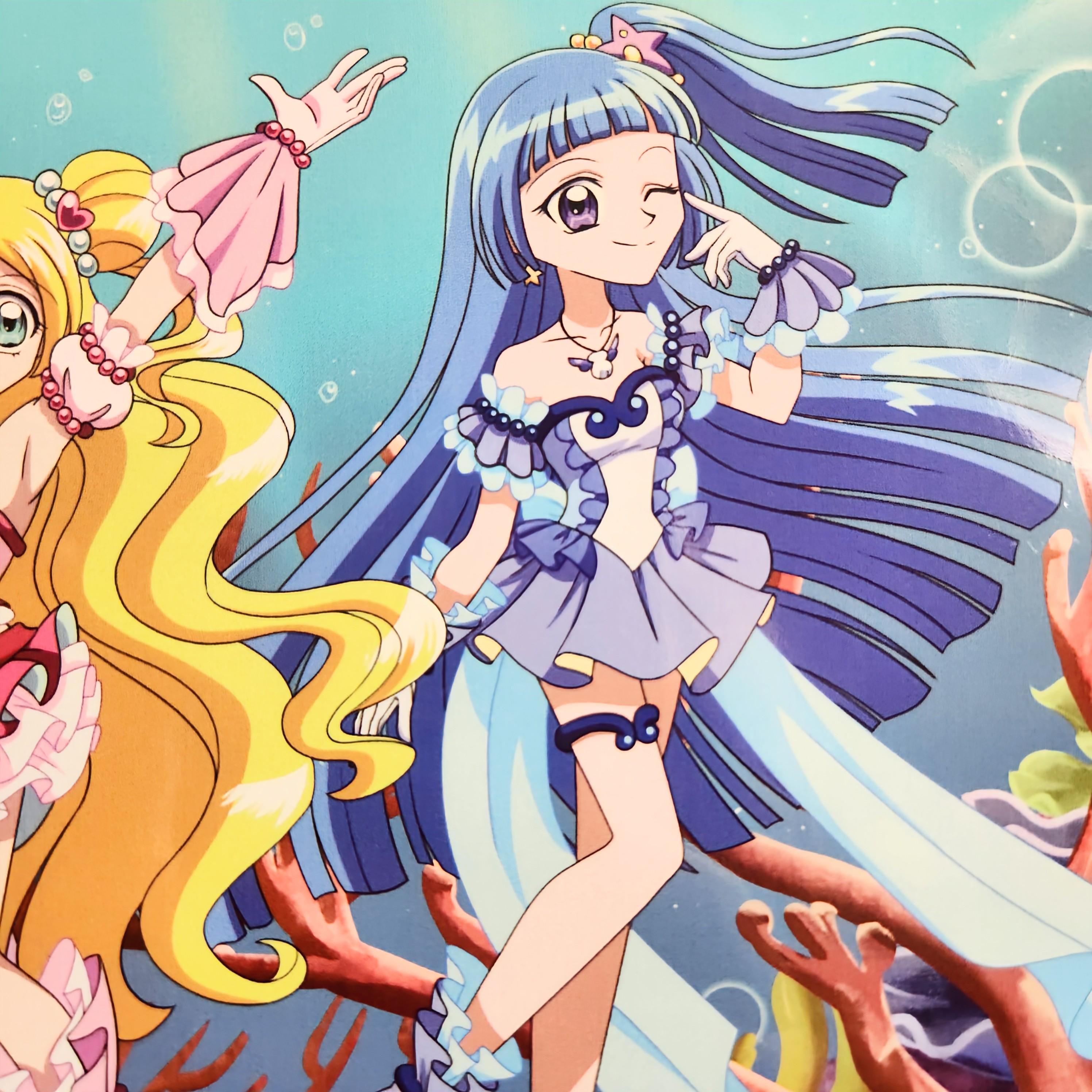Idol Precure X Mermaid Melody Crossover Poster: Magical Girl Art