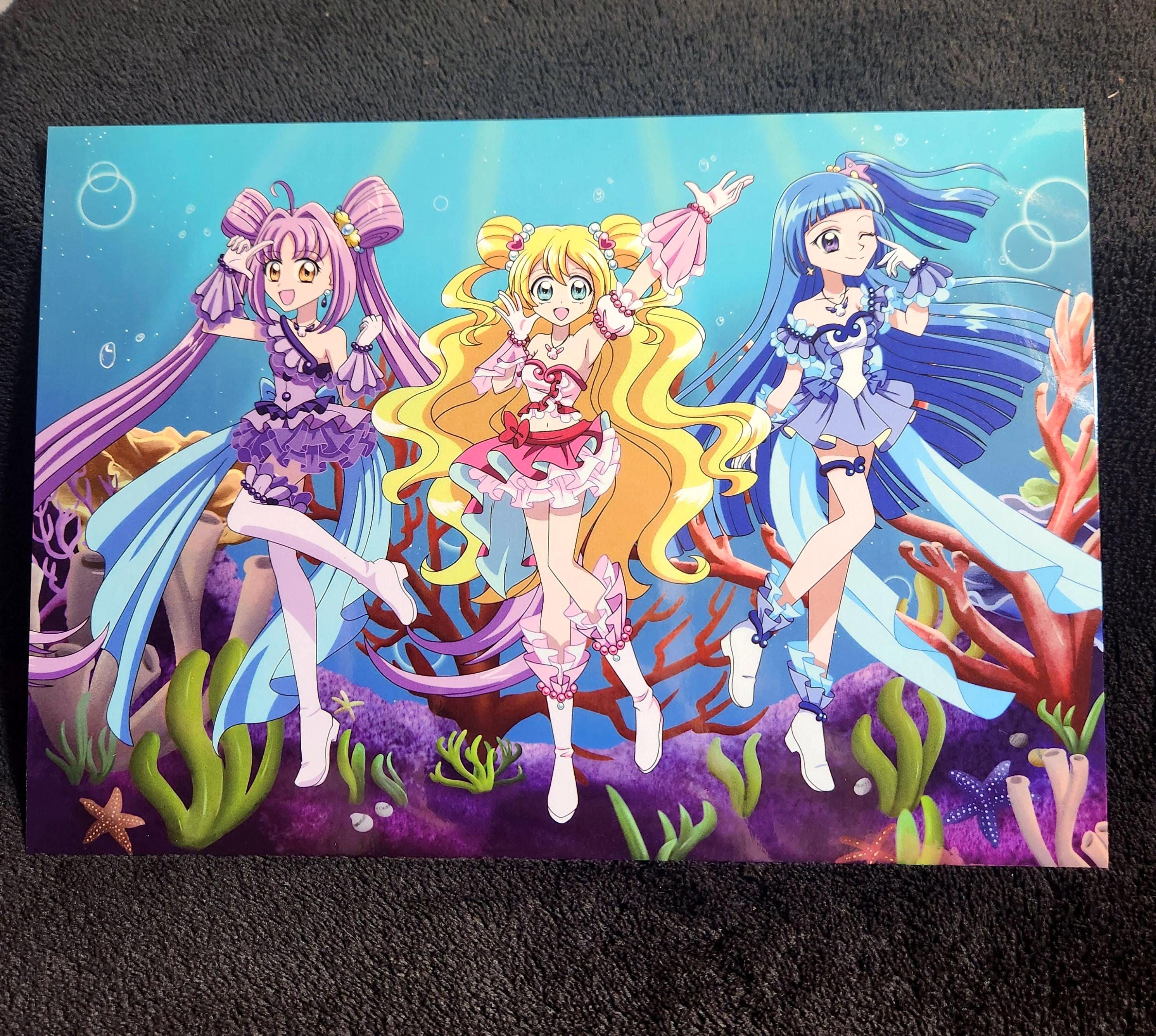 Idol Precure X Mermaid Melody Crossover Poster: Magical Girl Art
