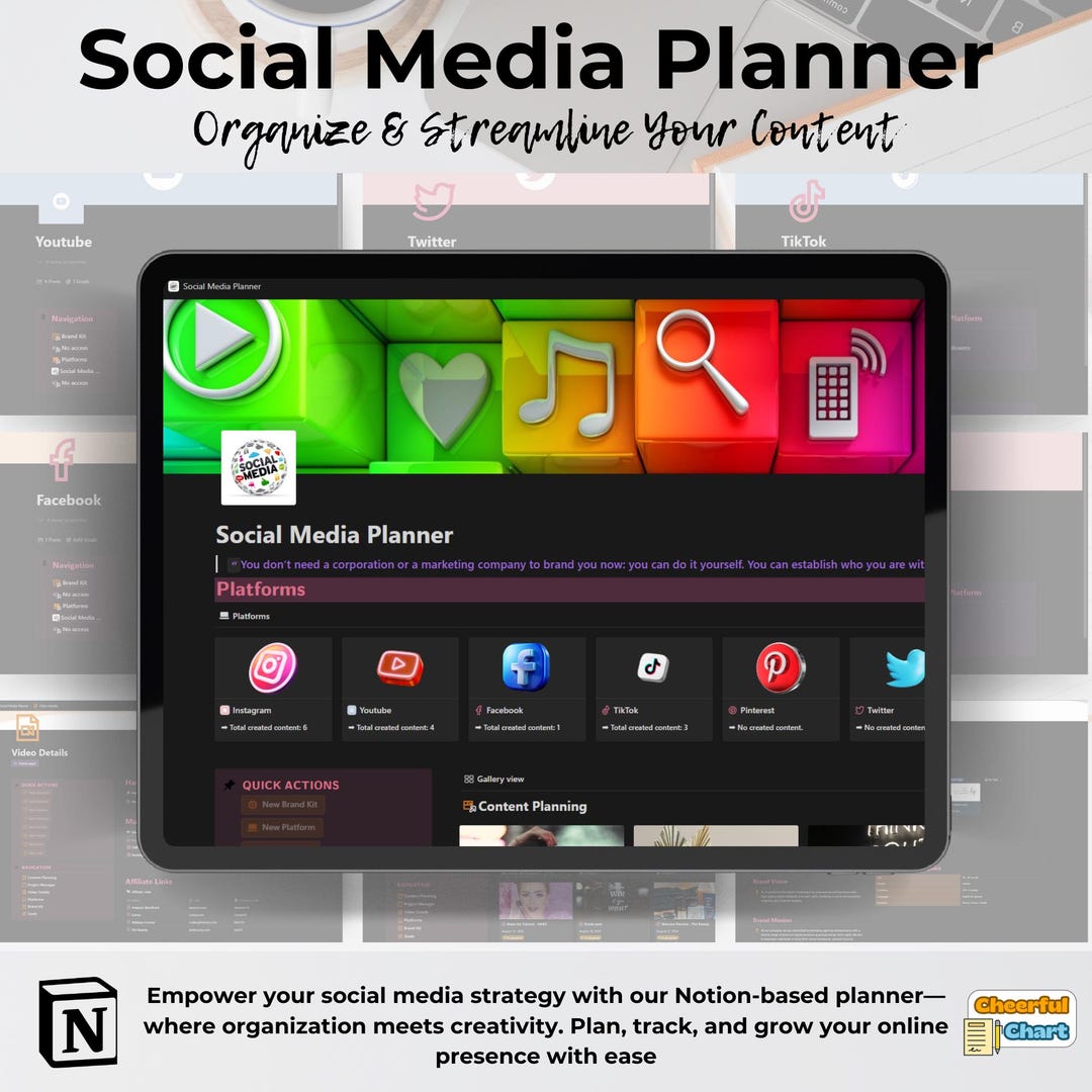 Social Media Planner | Notion Template | Ultimate Creator Planner ...