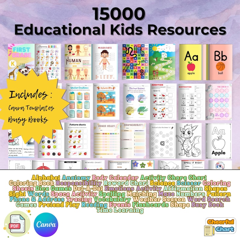 15000 Educational Kids Resources Bundle | Children's Learning Bundle ...