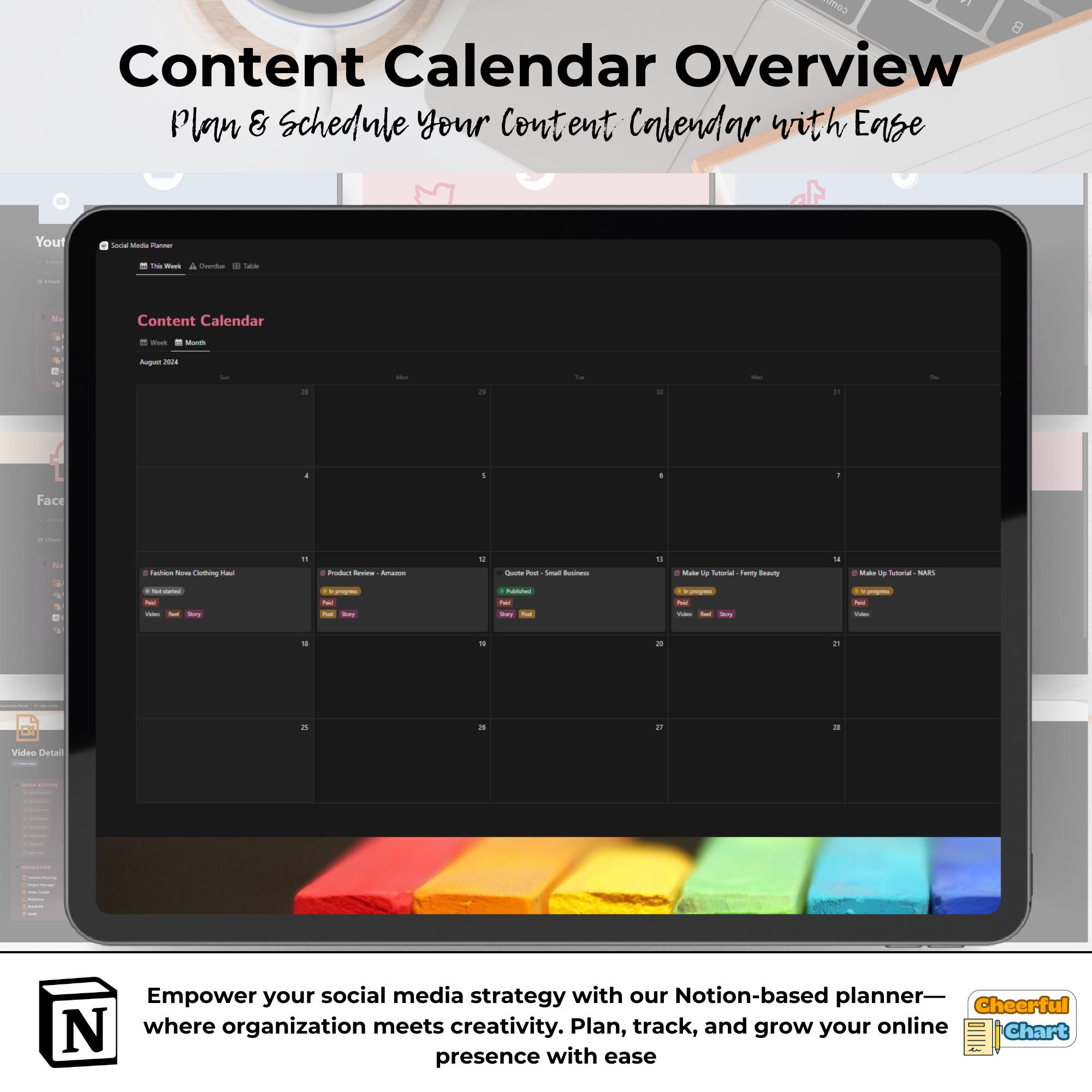 Social Media Planner | Notion Template | Ultimate Creator Planner ...