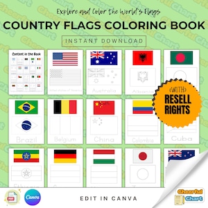 Livre de coloriage drapeaux de pays